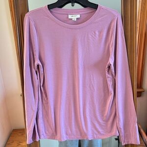 On~34th Wimen's Lavender Long Sleeve Tee VG Large